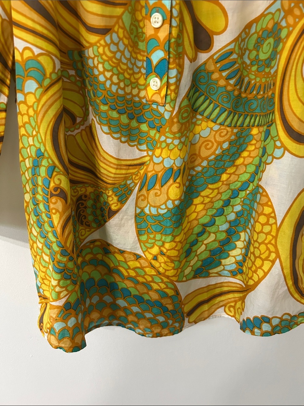 Trina Turk for Banana Republic Blouse Silk Blend Vibrant Paisley Lightweight Top - Picture 5 of 15